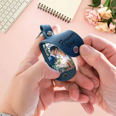 Personalized Mini Photo Lettering Chic Keychain For Dad