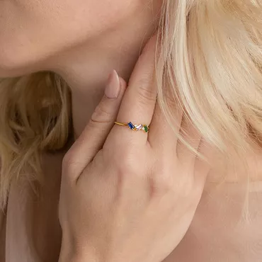 Personalized Birthstone Ring Simple Chic Present For Her