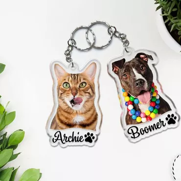 Personalized Acrylic Photo Keychains Chic For Pet Lovers