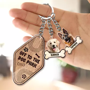 Personalized Picture Keychain With Chic Custom Name Best Present For Pet Lovers