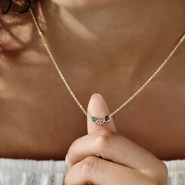 Personalized Birthstone Necklace Exquisite Chic Birthday Gift For Mom
