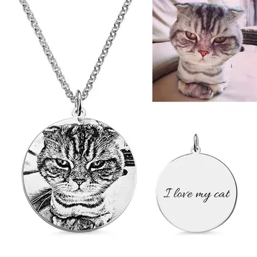 “My Pet, My Family” Chic Personalized Photo Necklace For Animal Lovers
