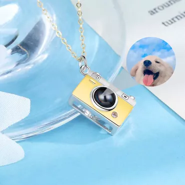 Personalized Projection Picture Necklace Chic With Camera Pendant Fun Gift For Christmas