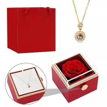 Personalized Jewelry Box With Chic Projected Picture Necklace Beautiful Gift For Valentine's Day