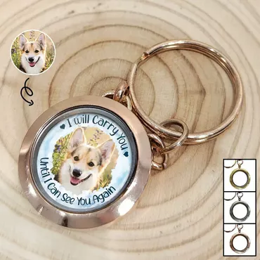 Personalized Keychain Customized Pet Chic Photo Memorial Gift For Friends
