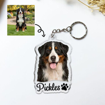 Personalized Acrylic Photo Keychains Chic For Pet Lovers