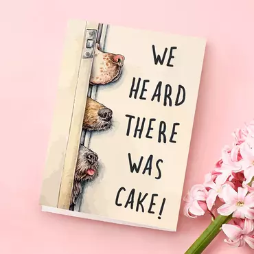 Cute Dog Happy Birthday Chic Card