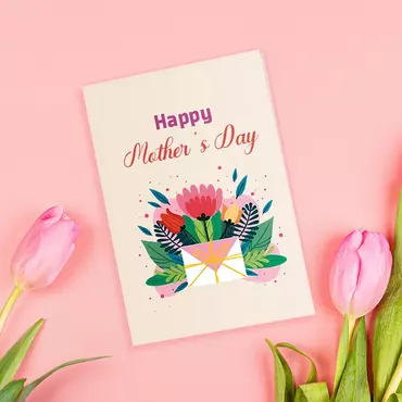 Envelope Flower Happy Mother's Chic Day Card