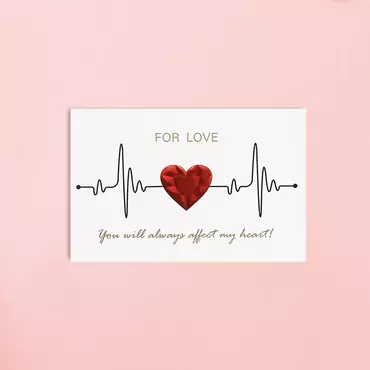 You Will Always Affect Chic My Heart Valentine's Day Card