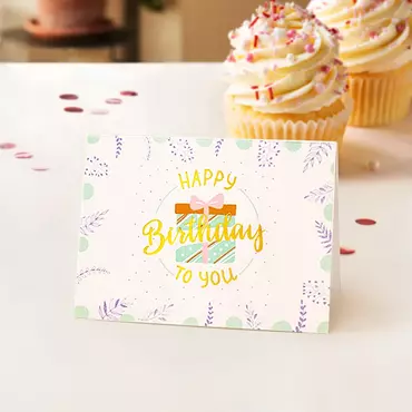 Gift Box Happy Birthday Chic To You Card