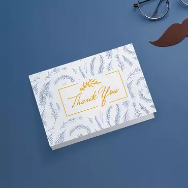 Gold Frame Thank You Chic Father's Day Appreciation Card