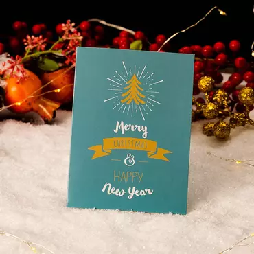 Merry Christmas Happy New Chic Year Christmas Card