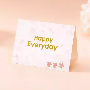 Pink Flowers Happy Every Chic Day Card