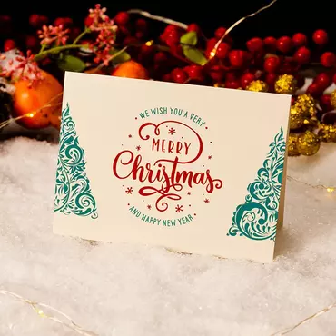 Christmas Tree Happy New Chic Year Christmas Day Card