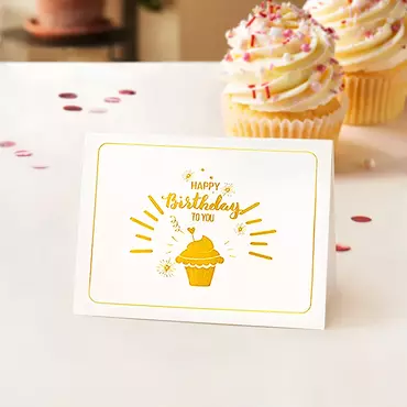 Luminous Cake Design Birthday Chic Card
