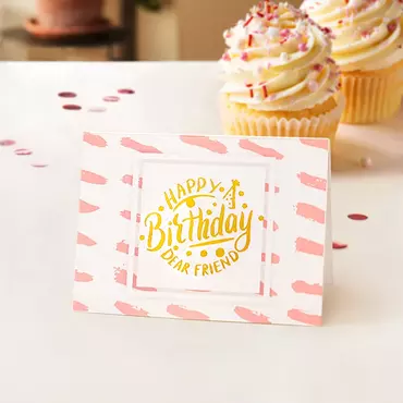 Happy Birthday Dear Friend Chic Card