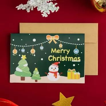 Merry Christmas Snwoman Christmas Chic Card