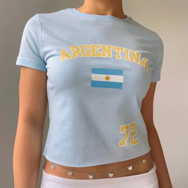 Girl's Argentina T-shirt Crop Chic Top