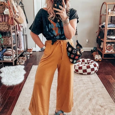 So Comfy Wide Leg Chic Pant Cropped Length