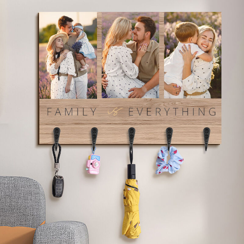 Personalized Key Hanger Custom Chic Photos And Messages Design Unique Home Decor Gift For Loved One
